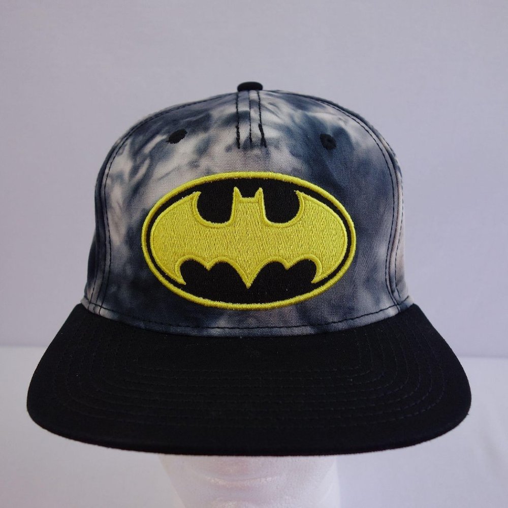 Batman Embroidered Logo Gray Camo Flat Bill Snapback Baseball‎ Cap Hat